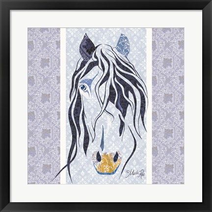 Framed Bluestar the Horse Print