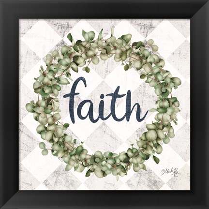 Framed Faith Eucalyptus Wreath Print