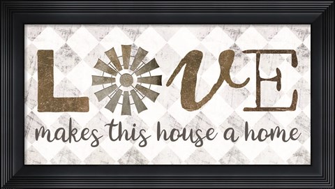 Framed Love Makes This House a Home Print