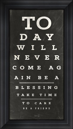 Framed Eye Chart III Print