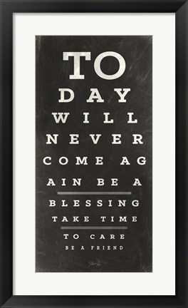 Framed Eye Chart III Print