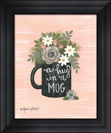 Framed Hug In a Mug Print