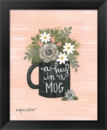 Framed Hug In a Mug Print