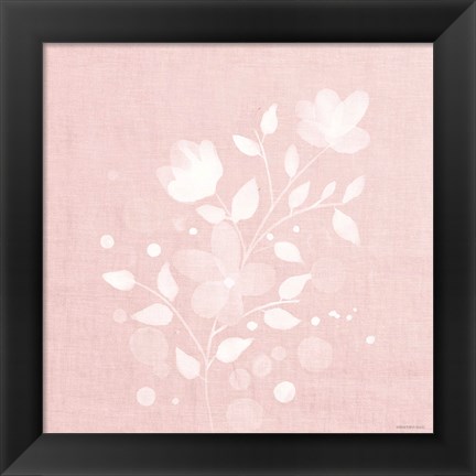 Framed Pink Flower Bunch II Print