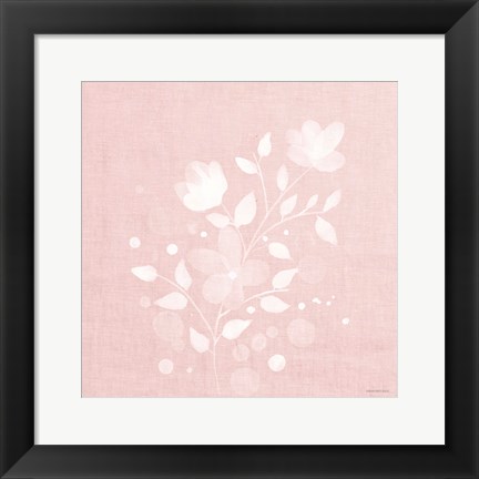 Framed Pink Flower Bunch II Print