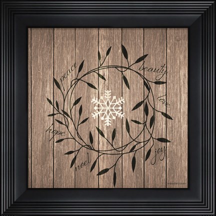 Framed Word Wreath Print