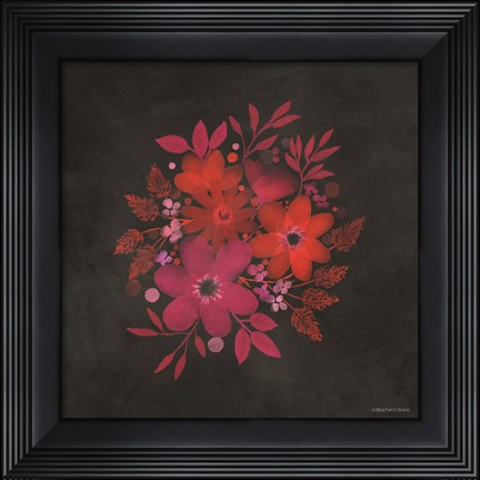 Framed Red and Magenta Flowers Print