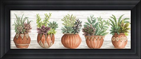 Framed Terracotta Pots I Print