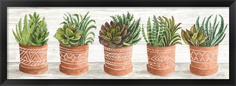 Framed Terracotta Pots II Print