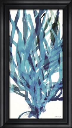 Framed Soft Seagrass in Blue 2 Print