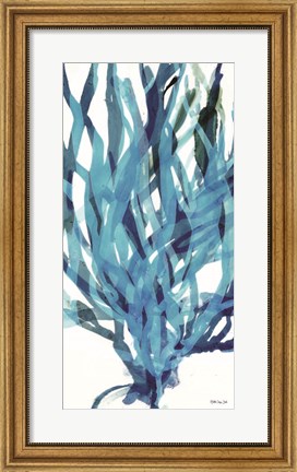 Framed Soft Seagrass in Blue 2 Print
