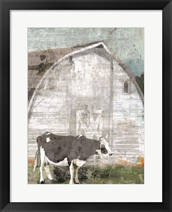 Framed Barn with Cow Print