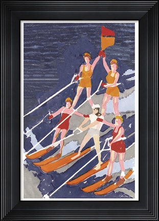 Framed Water Ski Show 3 Print