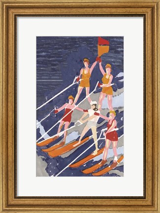 Framed Water Ski Show 3 Print