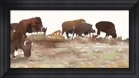 Framed Montana Buffalo Print