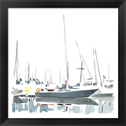 Framed Sailboat Scenery I Print