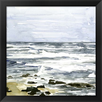 Framed Loose Seascape I Print