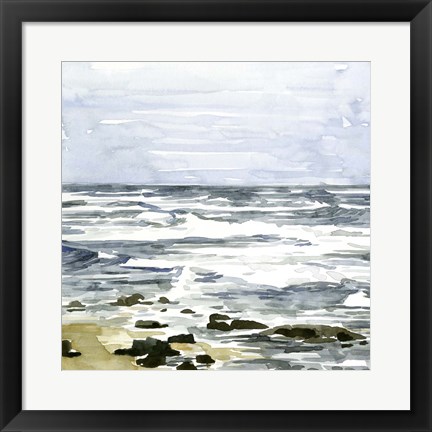 Framed Loose Seascape I Print