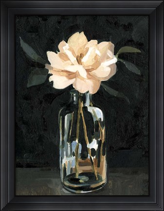 Framed Dark Rose Arrangement I Print