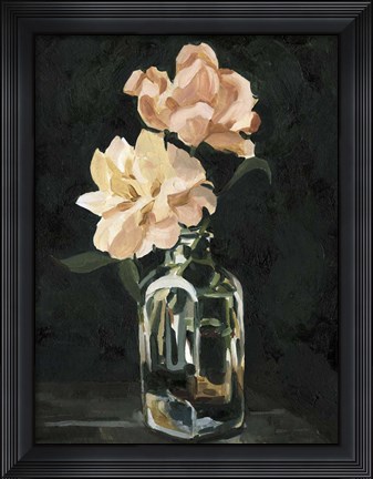 Framed Dark Rose Arrangement II Print