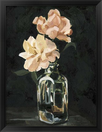 Framed Dark Rose Arrangement II Print