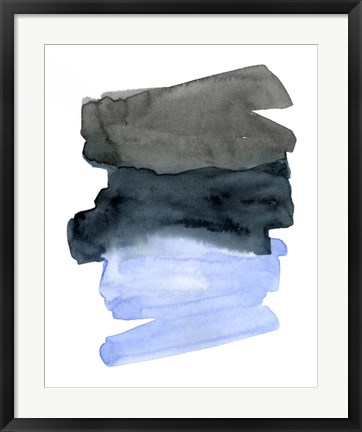 Framed Blue Passages I Print