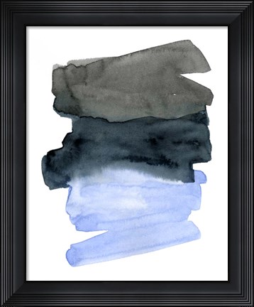 Framed Blue Passages I Print