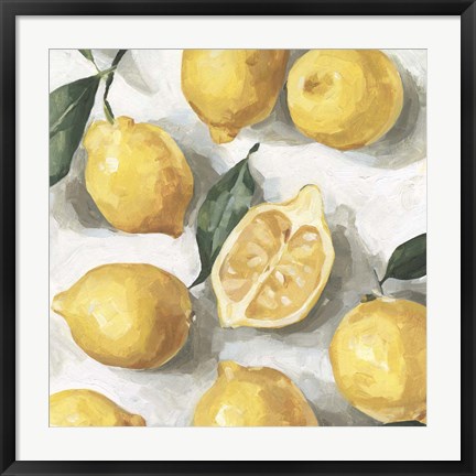 Framed Fresh Lemons I Print