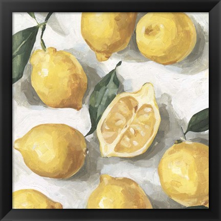 Framed Fresh Lemons I Print