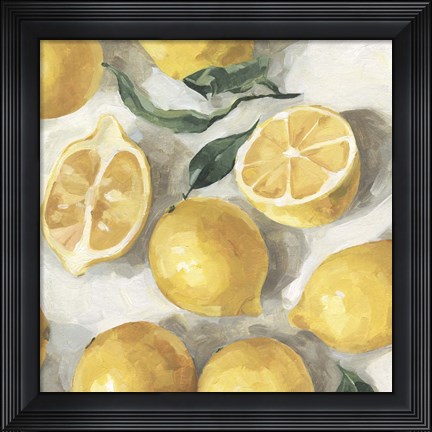 Framed Fresh Lemons II Print