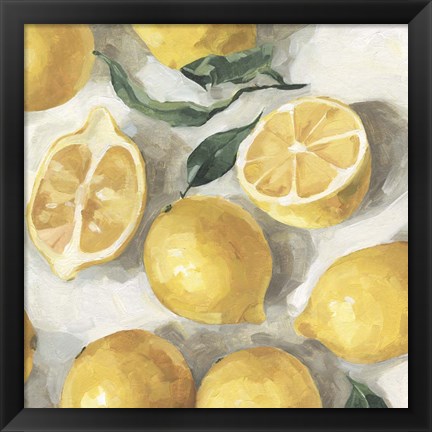 Framed Fresh Lemons II Print