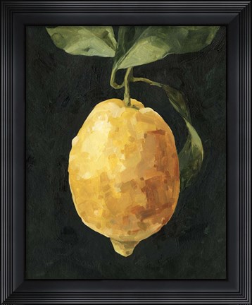 Framed Dark Lemon I Print