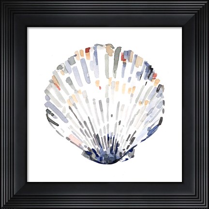 Framed Simple Shells III Print