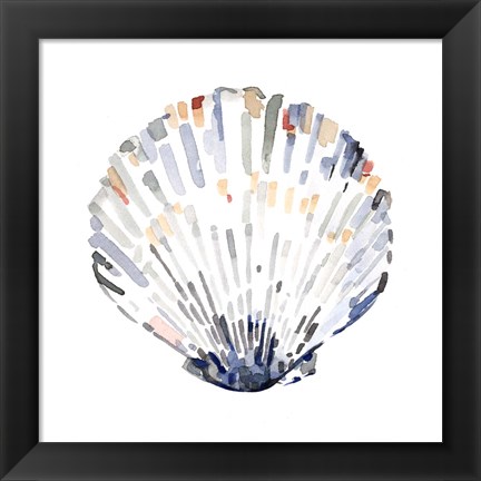 Framed Simple Shells III Print