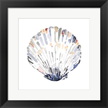 Framed Simple Shells III Print