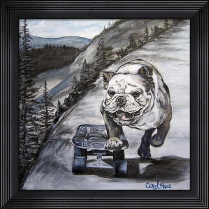 Framed Playful Pup XI Print