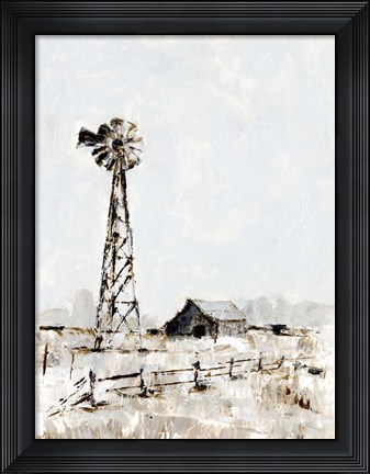 Framed Rustic Prairie I Print