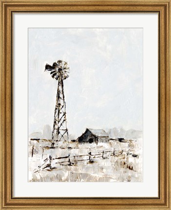 Framed Rustic Prairie I Print