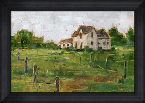 Framed Countryside Home I Print