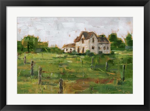 Framed Countryside Home I Print