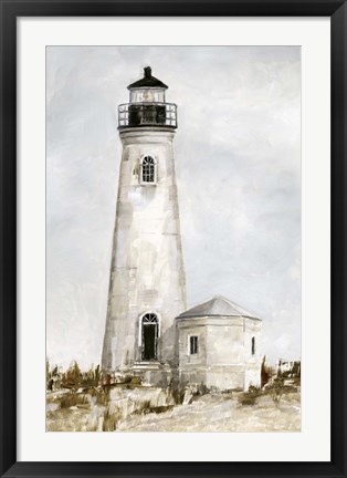 Framed Rustic Lighthouse I Print