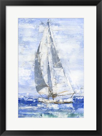 Framed Blue Sails I Print