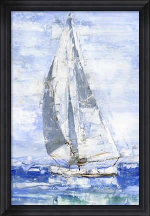 Framed Blue Sails I Print