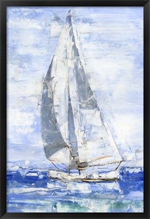 Framed Blue Sails I Print