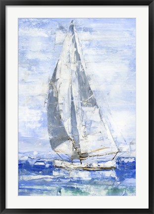 Framed Blue Sails I Print