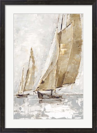 Framed Golden Sails II Print