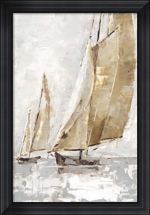 Framed Golden Sails II Print