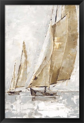 Framed Golden Sails II Print
