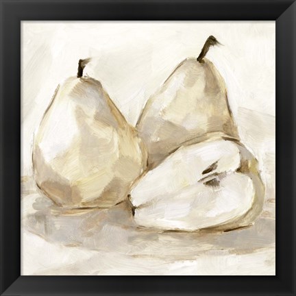 Framed White Pear Study I Print