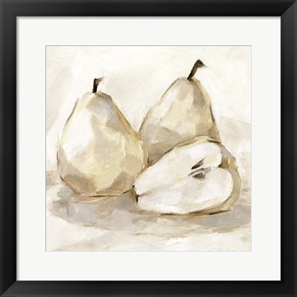 Framed White Pear Study I Print